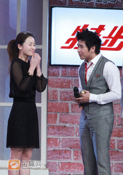 李呈媛在《天天向上》录制现场大秀演技