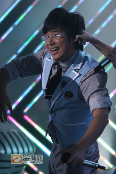 马可，李好，骁骁《挑麦》开场大秀RAP，和MR.MIC比唱功（金鹰网摄影 张磊 金鹰网独家图片 转载请注明出处）