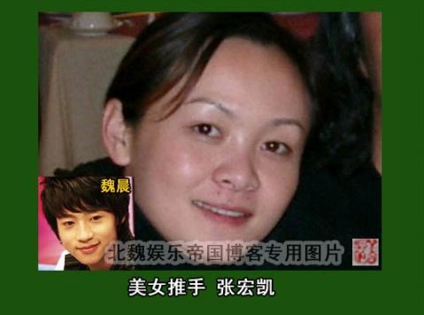 张宏凯一手带起谢雨欣，也成功让何洁镀金，接手魏晨，最大的壮举便是汶川地震期间被炒得沸沸扬扬的“魏晨国旗门”。她一手策划的照片一夜之间成为各大网站、论坛关注的焦点，让魏晨一下子就处于舆论的风口浪尖。尽管骂声四起，但魏晨也瞬间成为了全国人民关注的人物。就达到的效果来说，这位美女推手还是相当成功的！