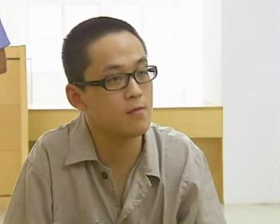 胡斌狱中接受采访。

