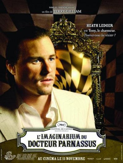 据国外媒体报道，备受期待的希斯·莱杰(Heath Ledger)遗作《帕纳萨斯博士的奇幻剧院》(The Imaginarium of Doctor Parnassus)今天发布了一组华丽的角色海报。