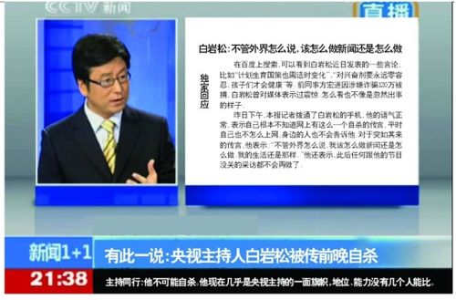 “白岩松自杀”的传言的确让人们“惊”了一下（资料图片） 