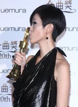 陈珊妮激动亲吻奖杯