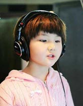 女儿第一次录音