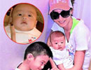 张柏芝母子装贺Lucas生日 大儿子搞怪次子嘟嘴 